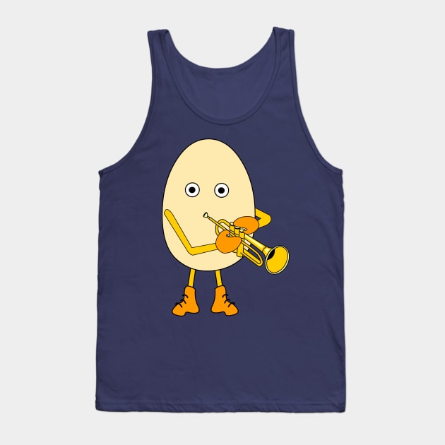 Trumpet Egghead Tank Top by Barthol Graphics